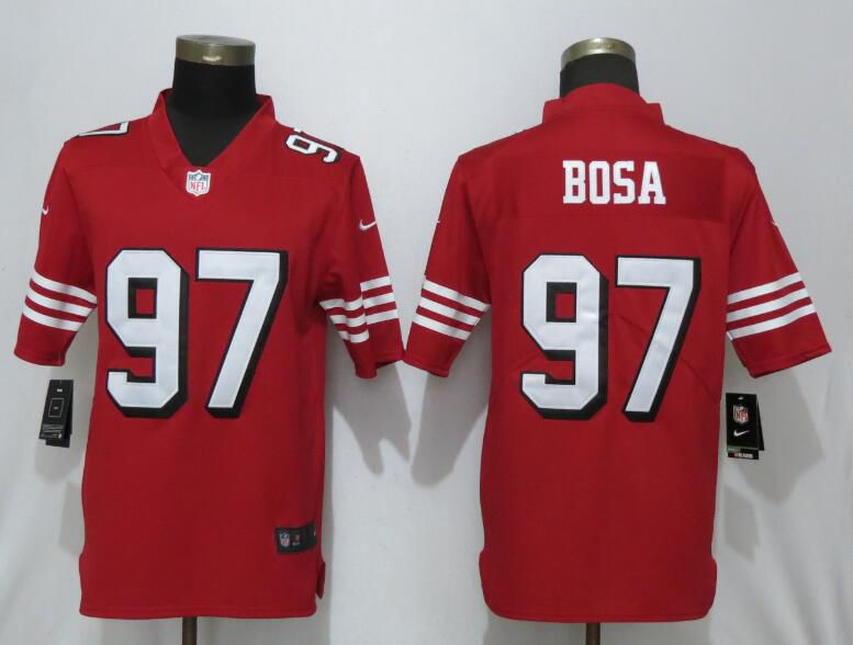 Men San Francisco 49ers #97 Bosa Red Nike Color Rush Vapor Untouchable Limited Player NFL Jerseys->san francisco 49ers->NFL Jersey